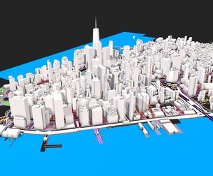 Low Poly New York Cityscape USA 3D Model