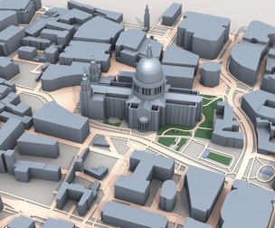 Low Poly St. Paul Cathedral in London 3D Model