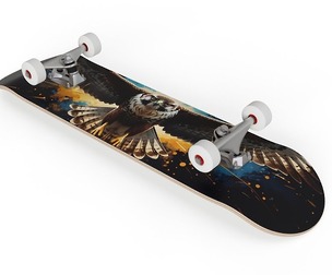 Complete Skateboard with Majestic Eagle Graphic Art