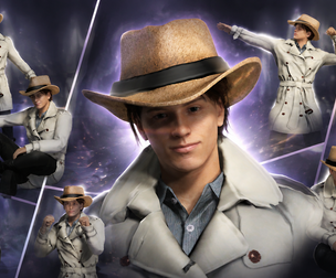 Stylized Male Character Fully Rigged with Facial Expressions