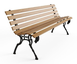 Classic Outdoor Garden Bench with Wooden Slats