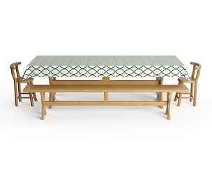 Rustic Wooden Dining Set with Benches and Chairs