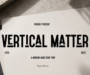 Vertical Matter — Modern Sporty Display Sans Font