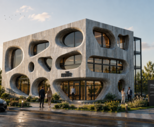 Futuristic office building