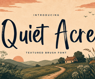 Quiet Acre — Textured Brush Display Font
