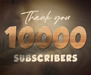 Thenk You 10000 Subsribes PSD Fully Editable Text Effect. Layer Style PSD Mockup Template