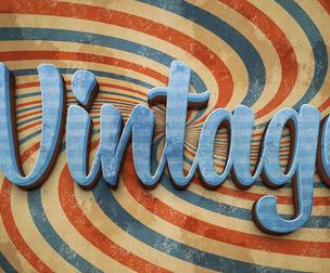 Vintage PSD Fully Editable Text Effect. Layer Style PSD Mockup Template