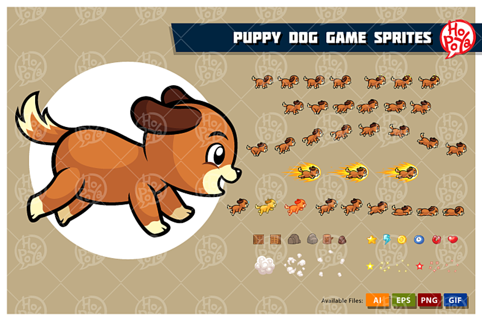 Puppy Dog Game Sprites