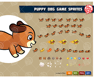 Puppy Dog Game Sprites