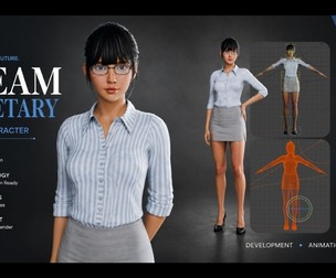 Dream Secretary - 3D Rigged Character