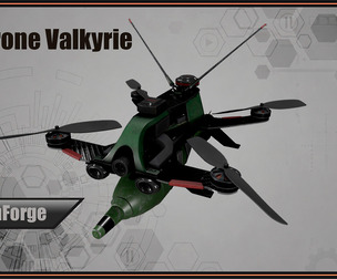 FPV Drone Valkyrie – Military UAV (4K PBR, Game Ready)