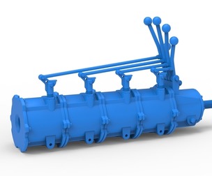 Modular planetary transmission for drag racing Scale 1:25