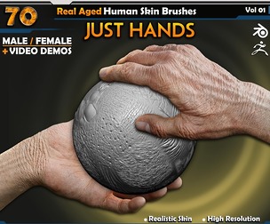 Real Aged Human Skin Brushes | Vol.01