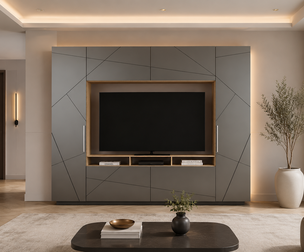 TV Stand furniture and original vase