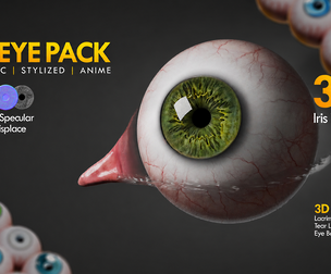 Ultimate CG Eye Pack, Textures & 3D Model Pack – Realistic, Stylized & Anime Eyes