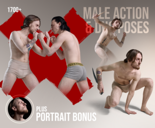 1700+ Male Action & Duo Poses + Portrait Bonus