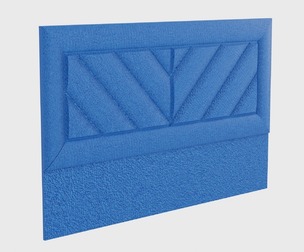 Headboard Bed Upholstered Rays in Frame