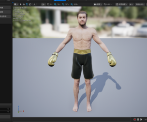 Realistic Male Fighter 3D Model with UE Project  Full Body Rig