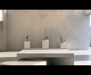 Brutalist Concrete Art Gallery (Blender 5.1) - Free