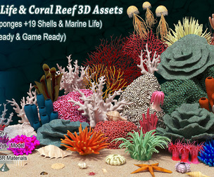 60 Marine Life & Coral Reef 3D Assets