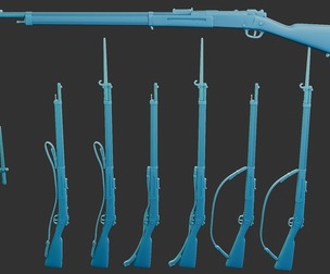 Free French Lebel 1886 WW1 Rifle