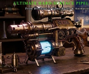 Chrono-Flux Plasma Rifle – AAA Game Ready Asset / 3DModel + Full Tutorial