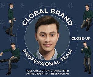 Realistic Male Character  Rigged 3D Model with Facial Expressions