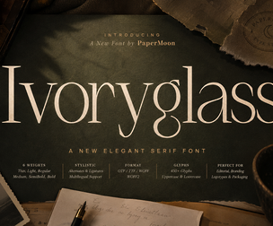 IvoryGlass — Minimalist Serif Font