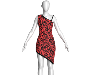 Girls Printed Mini Dress | Marvelous / Clo3d / obj / fbx