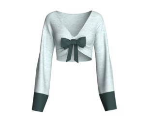 Girls Wrap Cropped Top | Marvelous / Clo3d / obj / fbx