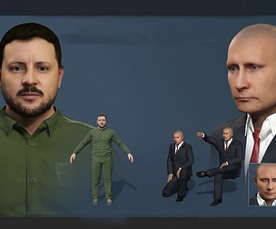 Putin and Zelenskyy Rigged Character Pack Rigged Realistic Males (UE, FBX, Blender)