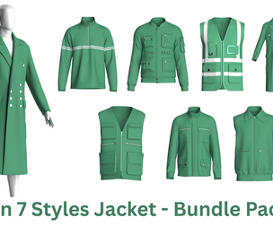 Men 7 Styles Jacket - Bundle Pack | Marvelous / Clo3d / obj / fbx