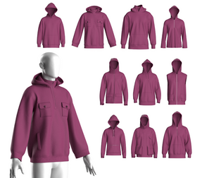 Men 10 Styles Hoodie - Bundle Pack | Marvelous / Clo3d / obj / fbx