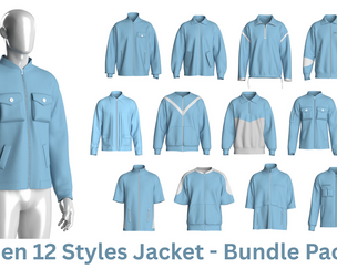 Men 12 Styles Jacket - Bundle Pack | Marvelous / Clo3d / obj / fbx
