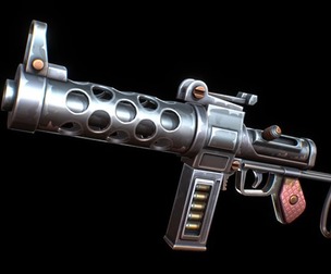 Stylized Retro Machine Gun