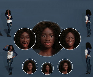 Realistic Young Black Female Character  Fully Rigged  Facial Expressions
