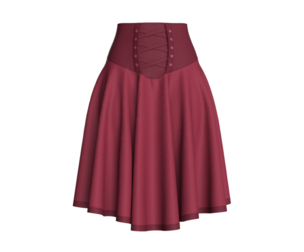 Girls Lace-Up Corset High Waist Skirt | Marvelous / Clo3d / obj / fbx