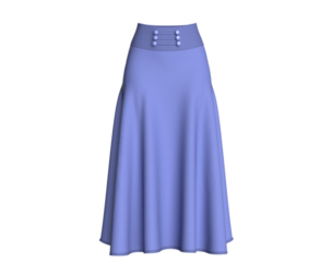 Girls Slate Button Skirt | Marvelous / Clo3d / obj / fbx