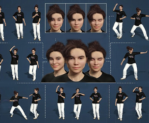Realistic Athletic Female Character  Fully Rigged  Facial Expressions