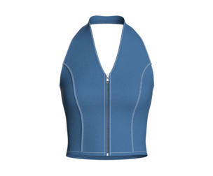Girls Denim Halter Neck Crop Top | Marvelous / Clo3d / obj / fbx