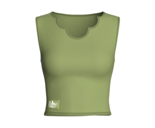 Girls Scallop Neckline Sleeveless Crop Top | Marvelous / Clo3d / obj / fbx