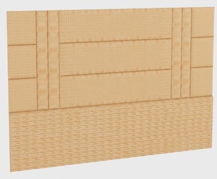 Headboard Bed Upholstered Multidirectional Panels