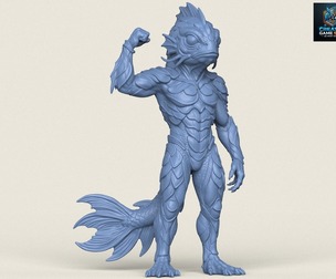Monster Alien Fish Character