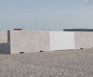 Single Metal Gates for Fenced Concrete Barrier 250x130