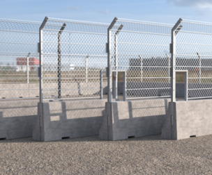 Concrete Barriers 110x300 Fence type A Big Windows