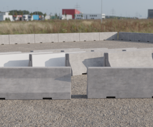 Concrete Barriers Type L 100x300