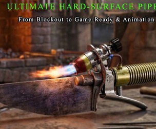 Scorched Thermite Knife – AAA Game Ready Asset / 3DModel + Full Tutorial