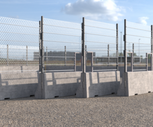 Concrete Barriers 110x300 Fence type B Big Windows