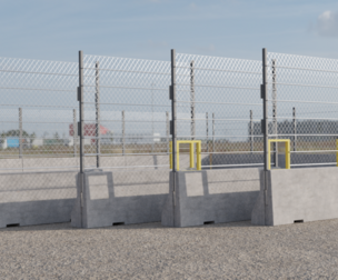 Concrete Barriers 110x300 Fence type B Small Windows