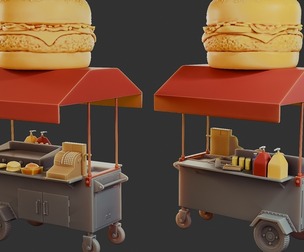 Hamburguer Street Cart